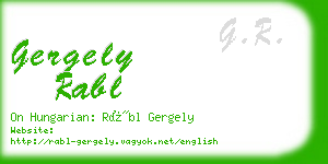 gergely rabl business card